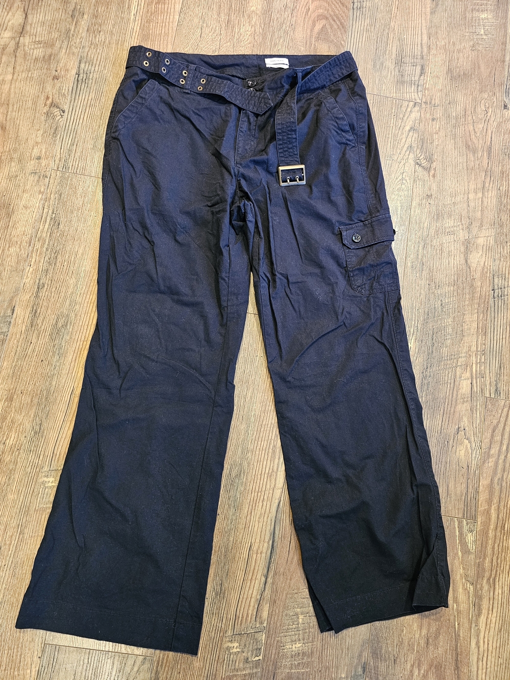 Dockers "Ideal Fit" Black Belted Cargo Pants - Women's Size 12